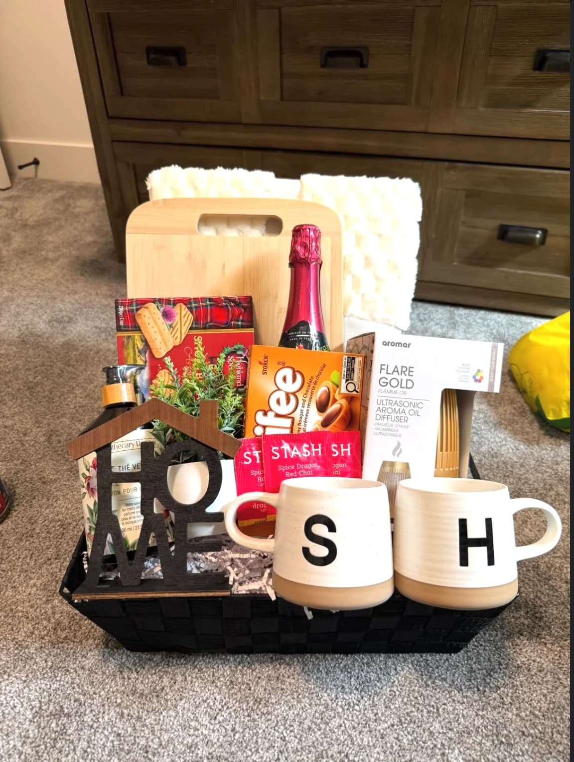 Curated gift basket